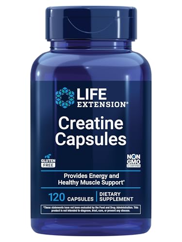 Cápsulas de Creatina Life Extension – Monohidrato de Creatina – Promueve Fuerza, Músculo Magro y Resistencia Saludable – No GMO, Sin Gluten – 120 - imagen 2