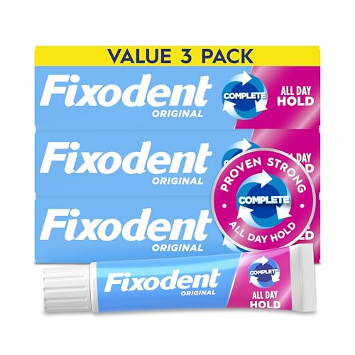 Crema Adhesiva para Dentaduras Fixodent Complete Original, 2.4 oz, Paquete de 3 (El empaque puede variar) - imagen 3