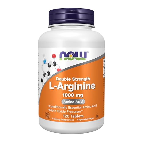 Suplementos NOW Foods, L-Arginina 1,000 mg, Precursor de Óxido Nítrico*, Aminoácido, 120 Tabletas - imagen 4
