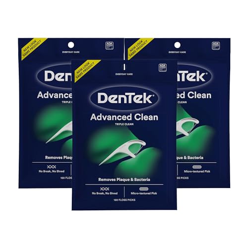 DenTek Triple Clean Hilo Dental Avanzado, Picks de Hilo Sin Quiebre ni Desgarro, 150 Piezas, Paquete de 3 - imagen 6