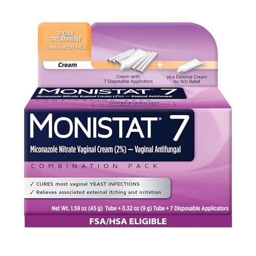 Tratamiento de Infección por Hongos Monistat de 7 Días para Mujeres, Crema de Miconazol (45g) con 7 Aplicadores Desechables y Crema Antipicazón (9g) - imagen 3