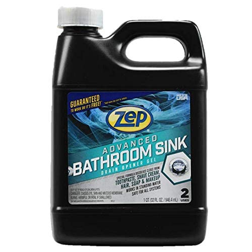 Gel Abridor de Drenaje para Lavabo Zep Advanced - 32 Onzas - U49310 - Eficaz contra Pasta de Dientes, Crema de Afeitar, Cabello, Jabón y Maquillaje - imagen 4