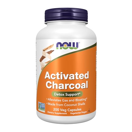 Suplementos NOW Foods, Carbón Activado de Cáscaras de Coco, Verificado por Non-GMO, Soporte Detox*, 200 Cápsulas Veganas - imagen 3