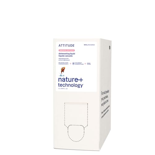 Recarga de Jabón para Platos ATTITUDE, Verificado por EWG, Líquido Vegano y a Base de Plantas, Sin Fragancia, 67.6 Fl Oz - imagen 2