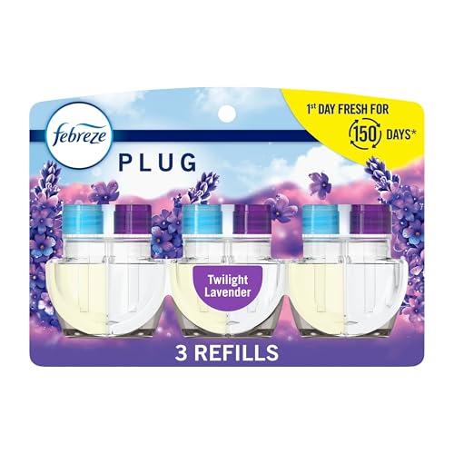 Recarga de Aceite Aromatizante Febreze Plug In, Lavanda Crepuscular, 0.87oz, 3 Piezas, Ambientadores para Hogar, Baño y Cocina, Larga Duración contra - imagen 2