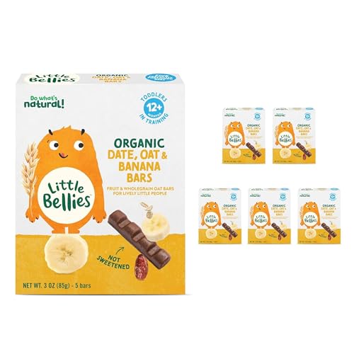 Barritas Orgánicas de Dátiles, Avena y Plátano Little Bellies para Niños de 12+ Meses, 3 oz (5 Barritas) - Paquete de 6 - imagen 3