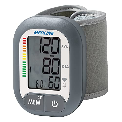 Monitor de Presión Arterial Digital de Muñeca Medline, Portátil, Pantalla LCD Digital, Almacena Hasta 60 Lecturas, Incluye Baterías - imagen 5
