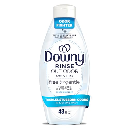 Downy Free & Gentle Rinse Eliminador de Olores para Ropa, Sin Fragancia, 48 FL OZ, Suave con la Piel, Sin Colorantes ni Perfumes Fuertes - imagen 1