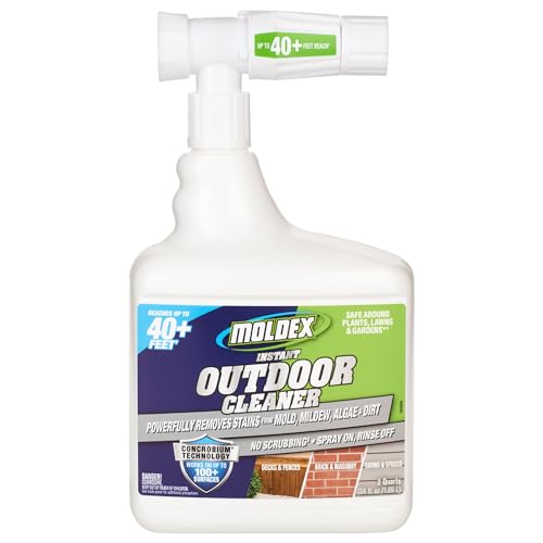Limpiador Instantáneo para Exteriores Moldex® con Blanqueador y Accesorio para Manguera, 64 oz – Spray de Acción Rápida para Manchas de Moho y Hongos - imagen 2
