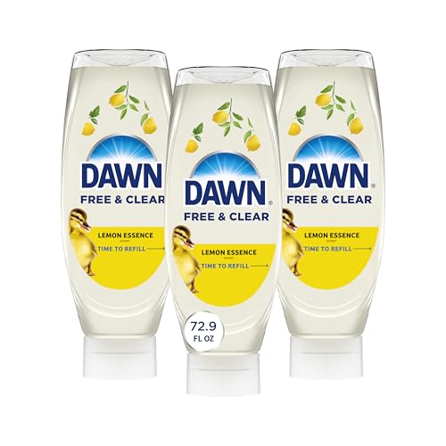 Jabón para Platos Dawn Free & Clear EZ-Squeeze, Eliminación de Grasa, Limón, 24.3 Oz (Paquete de 3) - imagen 4