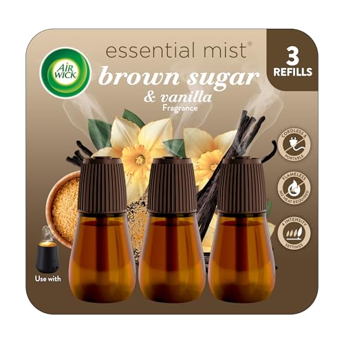 Recarga Air Wick Essential Mist, 3 piezas, Aroma de Azúcar Moreno y Vainilla, Fragancia de Otoño, Aceites Esenciales, Ambientador - imagen 3