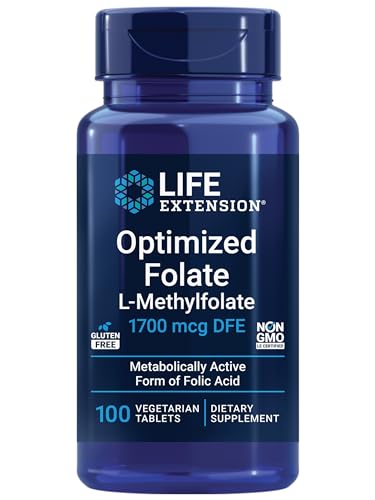 Life Extension Folato Optimizado – L-metilfolato – Soporte para Corazón y Cerebro, Niveles Saludables de Homocisteína – No GMO, Sin Gluten, - imagen 1