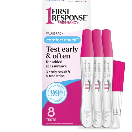 Prueba de Embarazo FIRST RESPONSE Comfort Check, 8 Piezas, Rosa y Blanco - imagen 4