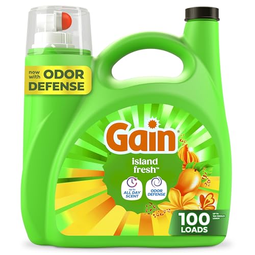 Detergente Líquido para Ropa Gain con Defensa contra Olores, Aroma Fresco de Isla, 132 fl oz, 100 Lavados (El empaque puede variar) - imagen 5