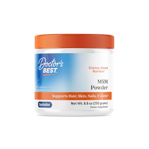 Suplemento en Polvo MSM de Doctor's Best para Hombres y Mujeres - Apoya la Salud del Cabello, Piel, Uñas y Articulaciones, Con OptiMSM, Libre de - imagen 2