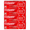 Pasta de Dientes Blanqueadora Colgate Optic White Stain Fighter Clean Mint, 4 Piezas, Anticaries con Flúor, 3.8 OZ - imagen 1