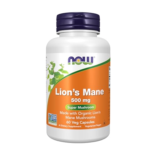 Suplementos NOW Foods, Melena de León 500 mg, Super Hongo, Hecho con Hongos Melena de León Orgánicos, 60 Cápsulas Veganas - imagen 2