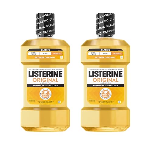 Enjuague Bucal Listerine Original Intenso Antiséptico para Eliminar 99.9% de Germenes, Aceptado por la ADA, Sabor Intenso, 1L X 2 - imagen 2