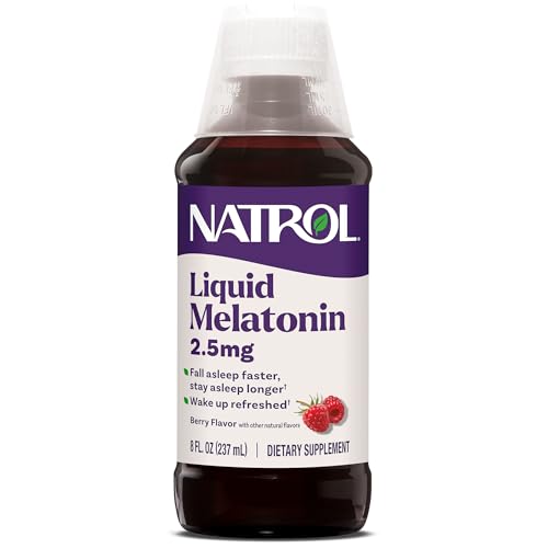 Suplemento de Melatonina Líquida Natrol 2.5 mg, Ayuda para Dormir Rápido y Profundo, Sabor a Baya, 8 FL OZ, Hasta 23 Días de Suministro - imagen 2