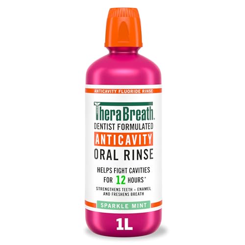Enjuague Bucal Anticaries TheraBreath con Fluoruro, Menta Brillante, Formulado por Dentistas, 1 Litro - imagen 6