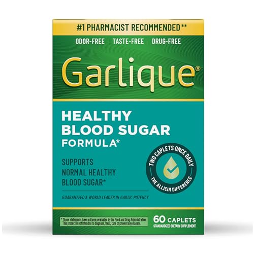 Suplemento de Extracto de Ajo Garlique, Fórmula Saludable para el Azúcar en Sangre, 6000 mcg de alicina, Sin Olor y Vegano, 60 Tabletas - imagen 1