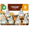 Recarga de Ambientador Eléctrico AIR WICK® - Paquete de 6 Unidades con Aceites Esenciales de Maderas Calientes y Jazmín - imagen 1
