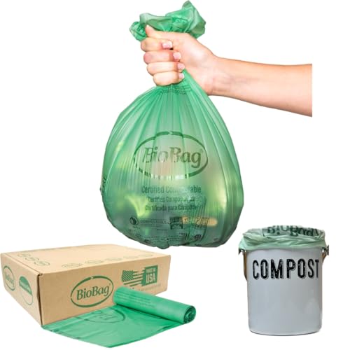 Bolsas Compostables para Residuos de Alimentos BioBag de 2.6 Galones, Paquete de 100, Certificadas BPI, Cumple con Normas ASTM D6400, Hechas en EE. - imagen 6