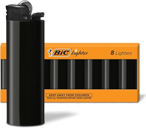 Encendedores BIC Maxi Pocket, seguros y confiables, duraderos para uso diario, color negro, paquete de 8 unidades - imagen 2