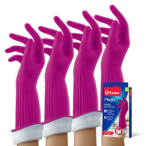 Guantes de Limpieza Reutilizables O-Cedar Playtex, Protección Premium, Talla Mediana (1 Par) - Paquete de 4 - imagen 6