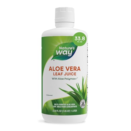 Jugo de Hoja de Aloe Vera Nature’s Way, 99.5% Purificado de Concentrado, Sin Sabor, Certificado por el Consejo Internacional de Ciencia del Aloe, - imagen 3