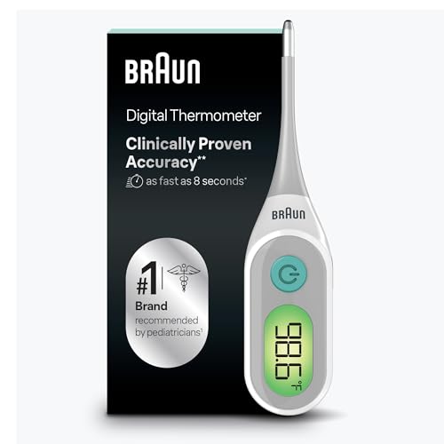 Termómetro Digital Braun, Precisión Clínica, Guía de Fiebre Codificada por Color, para Adultos, Bebés, Niños y Niñas, Uso Oral, Rectal o Axilar, - imagen 2