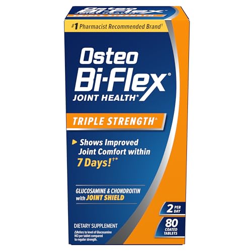Suplemento Osteo Bi-Flex Triple Strength con Glucosamina y Condroitina, Mejora Función Articular, Fuerza, Flexibilidad y Movilidad, 80 Tabletas - imagen 1