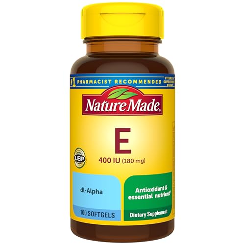Nature Made Vitamina E 180 mg (400 IU) dl-Alfa, Suplemento Dietético para Antioxidantes y Cuidado de la Piel, 100 Cápsulas Blandas, Suministro para - imagen 4