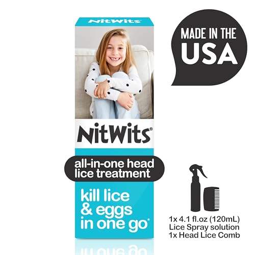NitWits Tratamiento Todo en Uno para Piojos, Spray de 120ml, Elimina Piojos, Super Piojos y Huevos, Incluye Peine para Piojos, Para Niños y Adultos - imagen 2