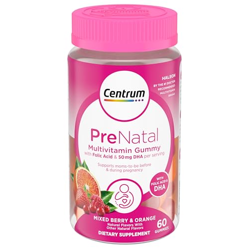 Gomitas Multivitamínicas Prenatales Centrum con DHA y Ácido Fólico, Sabor a Frutas Mixtas y Naranja - 60 Unidades, Suministro para 30 Días - imagen 5