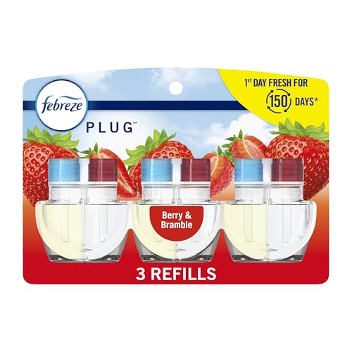 Recarga de Aceite Febreze Odor-Fighting Fade Defy PLUG, Berry & Bramble, 0.87 fl. oz., Paquete de 3 - imagen 3
