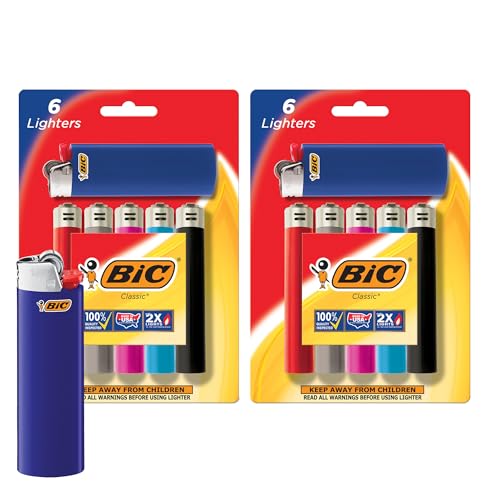 Encendedores BIC Maxi Pocket, Llama Duradera y Diseños Coloridos, Colección Clásica, Paquete de 12 (Colores Pueden Variar) - imagen 3