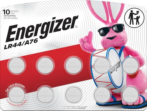 Baterías Energizer LR44 / A76 (Paquete de 10), Baterías de botón alcalinas miniatura de 1.5V - imagen 5