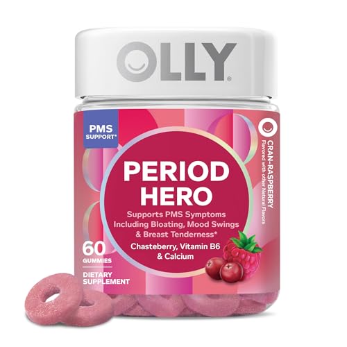 Gomitas OLLY Period Hero, Suplemento para el Síndrome Premenstrual, con Vitamina B6, Calcio y Sabor de Cran-Raspberry, 60 piezas, 30 días - imagen 2