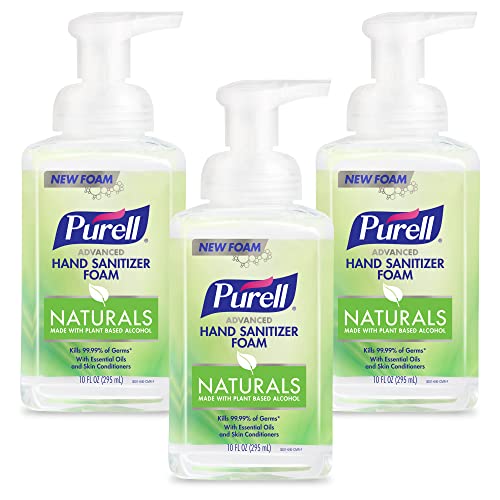 Desinfectante de Manos Purell Advanced Naturals Espuma con Etanol de Origen Vegetal, 10 oz, Botella con Dispensador (Paquete de 3) - imagen 4