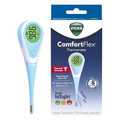 Termómetro Digital Vicks ComfortFlex: Lectura Precisa y Codificada por Color en 8 Segundos, para Adultos y Niños, Uso Oral, Rectal o Axilar - imagen 4
