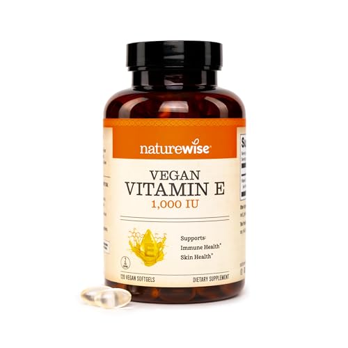 NatureWise Vitamina E 1000 IU en Softgels (450mg dL-Alpha) - Suplemento Antioxidante Vegano, Sin Gluten, Sin Soja, No Transgénico para la Piel, - imagen 4
