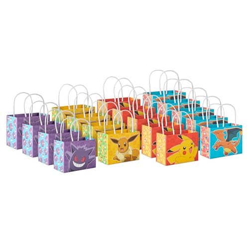 Bolsas de Regalo Mini Hallmark Pokémon de 4 (18 Bolsas: Pikachu, Charizard, Gengar, Eevee) para Fiestas de Cumpleaños, Tarjetas de Regalo y Sorpresas - imagen 2