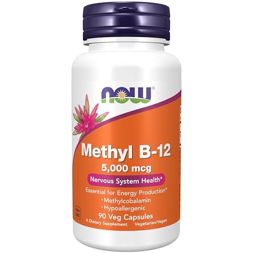 Suplementos NOW Foods, Methyl B-12 5000mcg, Methylcobalamina, Hipoalergénico, 90 Cápsulas Veganas - imagen 5