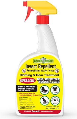 Repelente de Insectos Green Armor Permethrin RTU, Spray con Gatillo, 32 Onzas - imagen 1