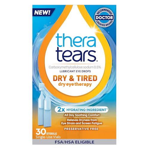TheraTears Gotas para los Ojos Sin Conservadores para Alivio de Ojos Secos y Cuidado Diario, 30 Viales de Uso Único - imagen 1