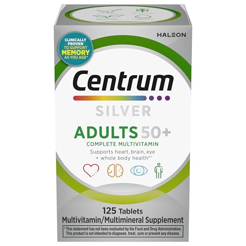 Centrum Silver Multivitamínico para Adultos 50+, Suplemento de Vitaminas y Minerales, Vitamina D3, B-Vitaminas, Libre de Gluten, 125 Cápsulas - imagen 6