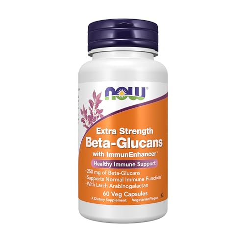 Suplementos NOW Foods, Beta-Glucanos con ImmunEnhancer™ y Larch Arabinogalactan, Extra Fuerte, 60 Cápsulas Veganas - imagen 5