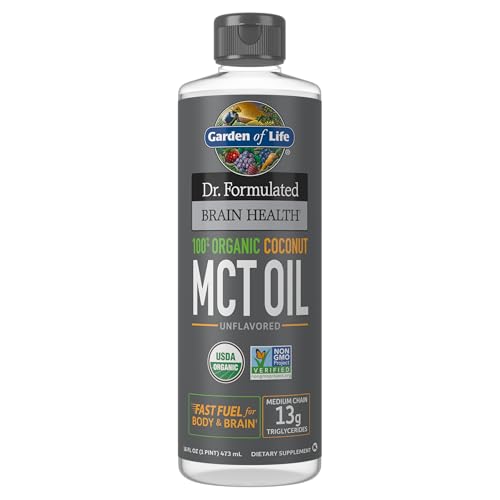Aceite MCT de Coco 100% Orgánico Garden of Life Dr. Formulated para Salud Cerebral 16 fl oz, Sin Sabor, 13g MCTs, Vegano y Libre de Gluten - imagen 2