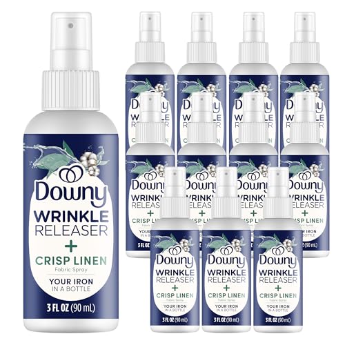 Spray Quitarrugas Downy Tamaño Viaje, Fórmula Todo en Uno, Elimina Arrugas, Estática y Olores, Aroma Fresco, 3 Fl Oz, Paquete de 12 - imagen 2
